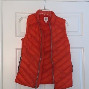Bright Orange Puffy Vest